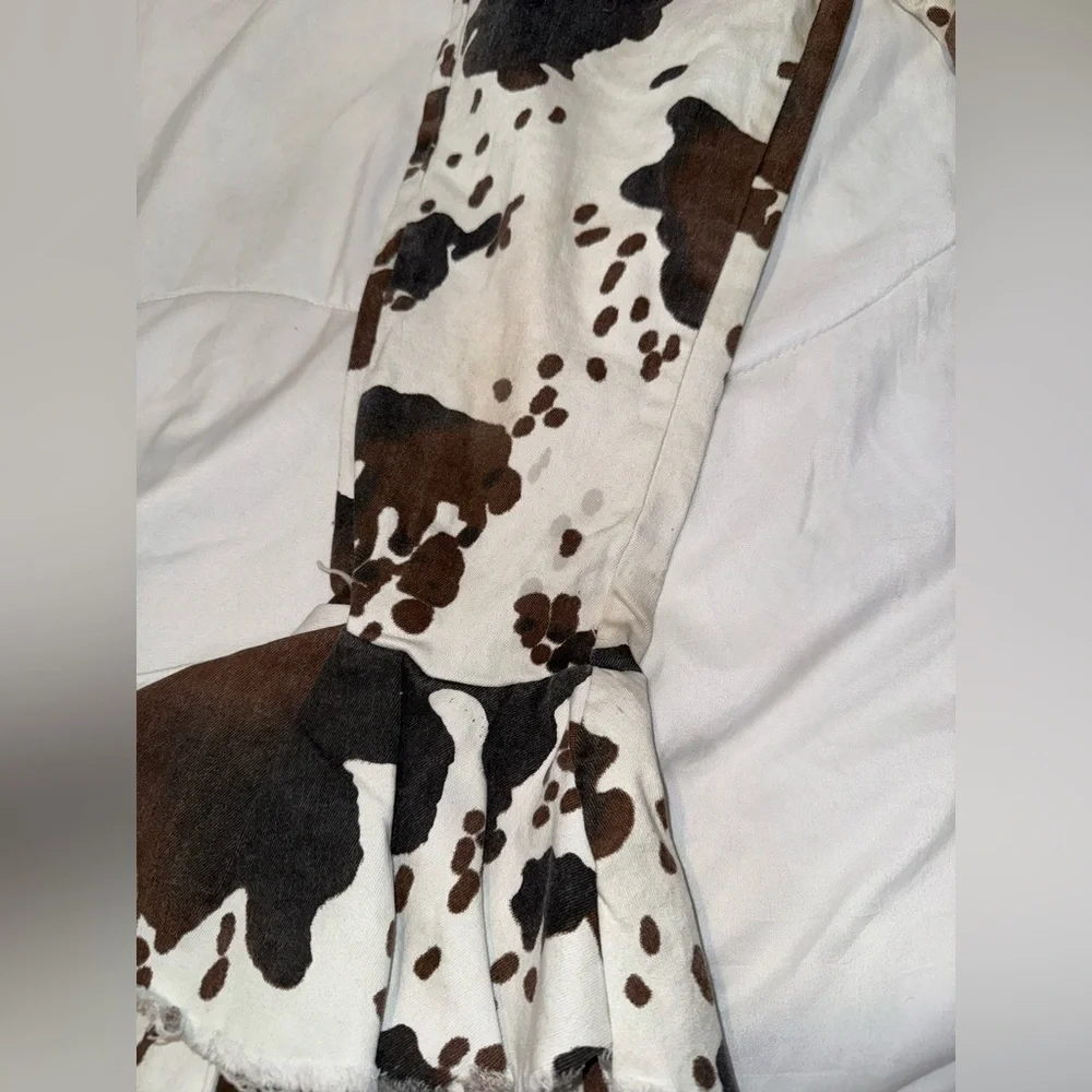 Bundle Kids' Brown and White Animal Print Jeans‎